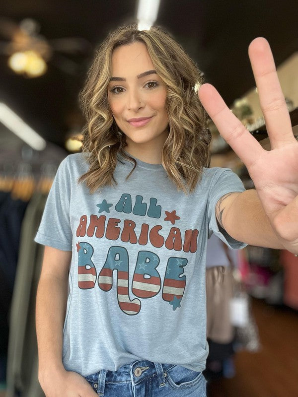 All American Babe Tee-Ask Apparel-Stonewashed Denim-S-[option4]-[option5]-[option6]-[option7]-[option8]-Shop-Boutique-Clothing-for-Women-Online