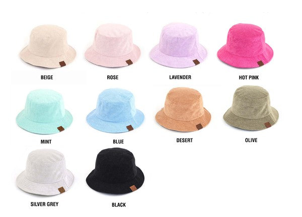 CC Terry Cloth Bucket Hat-Aili's Corner-[option4]-[option5]-[option6]-[option7]-[option8]-Shop-Boutique-Clothing-for-Women-Online