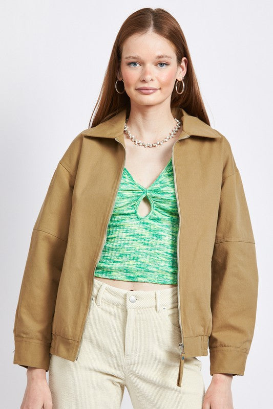COLLARED OVERSIZED JACKET-Emory Park-KHAKI-S-[option4]-[option5]-[option6]-[option7]-[option8]-Shop-Boutique-Clothing-for-Women-Online