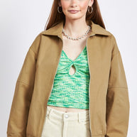 COLLARED OVERSIZED JACKET-Emory Park-KHAKI-S-[option4]-[option5]-[option6]-[option7]-[option8]-Shop-Boutique-Clothing-for-Women-Online