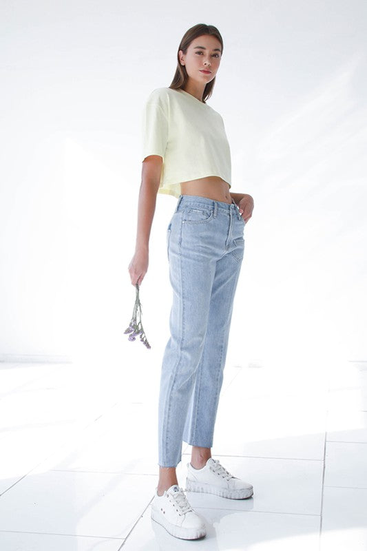 Patched Pocket Boyfriend Jeans-Denim Lab USA-[option4]-[option5]-[option6]-[option7]-[option8]-Shop-Boutique-Clothing-for-Women-Online