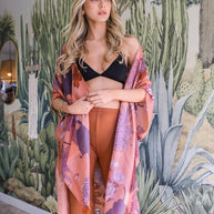 Floral Motif Combo Kimono-Leto Accessories-Roseclay-One Size-[option4]-[option5]-[option6]-[option7]-[option8]-Shop-Boutique-Clothing-for-Women-Online
