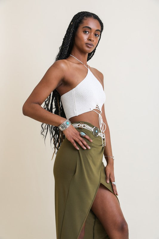 Lace-Up Halter Knit Bralette-Leto Accessories-[option4]-[option5]-[option6]-[option7]-[option8]-Shop-Boutique-Clothing-for-Women-Online