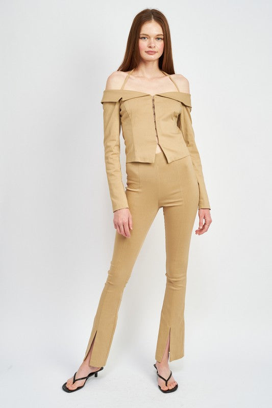 SPAGHETTI STRAP OFF SHOURLDER TOP-Emory Park-[option4]-[option5]-[option6]-[option7]-[option8]-Shop-Boutique-Clothing-for-Women-Online