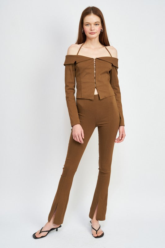 SPAGHETTI STRAP OFF SHOURLDER TOP-Emory Park-[option4]-[option5]-[option6]-[option7]-[option8]-Shop-Boutique-Clothing-for-Women-Online