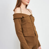 SPAGHETTI STRAP OFF SHOURLDER TOP-Emory Park-[option4]-[option5]-[option6]-[option7]-[option8]-Shop-Boutique-Clothing-for-Women-Online