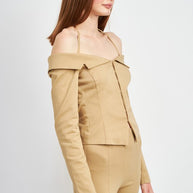 SPAGHETTI STRAP OFF SHOURLDER TOP-Emory Park-[option4]-[option5]-[option6]-[option7]-[option8]-Shop-Boutique-Clothing-for-Women-Online