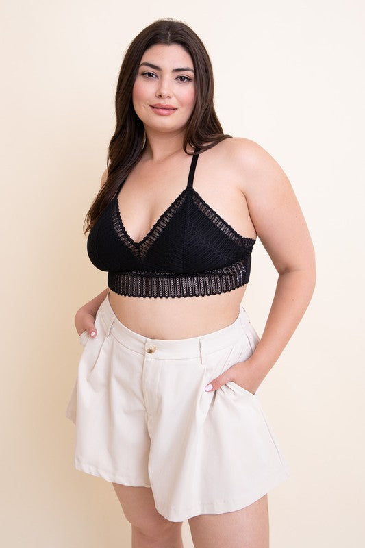 Plus Size Ribbed Lace Boho Racerback Bralette-Leto Accessories-[option4]-[option5]-[option6]-[option7]-[option8]-Shop-Boutique-Clothing-for-Women-Online