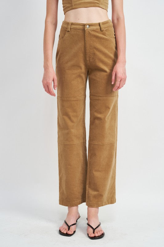 RELAXED FIT CORDUROY PANTS-Emory Park-BROWN-S-[option4]-[option5]-[option6]-[option7]-[option8]-Shop-Boutique-Clothing-for-Women-Online