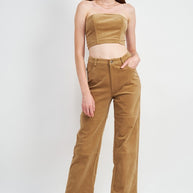 COURDUROY BUSTIER TUBE TOP-Emory Park-[option4]-[option5]-[option6]-[option7]-[option8]-Shop-Boutique-Clothing-for-Women-Online