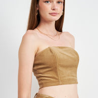 COURDUROY BUSTIER TUBE TOP-Emory Park-[option4]-[option5]-[option6]-[option7]-[option8]-Shop-Boutique-Clothing-for-Women-Online