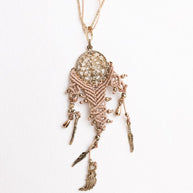 Dream Weave Medallion Necklace-Leto Accessories-[option4]-[option5]-[option6]-[option7]-[option8]-Shop-Boutique-Clothing-for-Women-Online