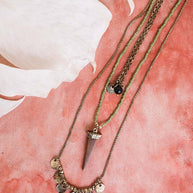 Layered Point Pendant Boho Necklace-Leto Accessories-[option4]-[option5]-[option6]-[option7]-[option8]-Shop-Boutique-Clothing-for-Women-Online