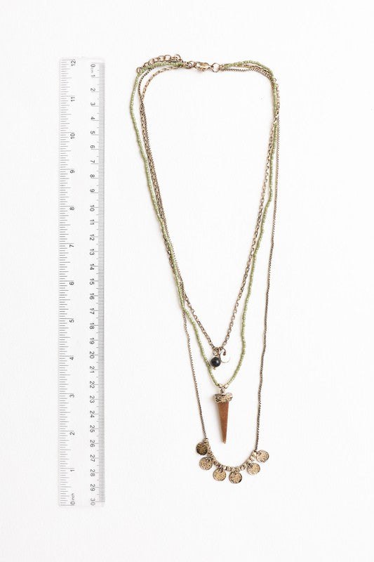 Layered Point Pendant Boho Necklace-Leto Accessories-[option4]-[option5]-[option6]-[option7]-[option8]-Shop-Boutique-Clothing-for-Women-Online