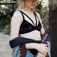 Crushed Velvet Bralette-Leto Accessories-[option4]-[option5]-[option6]-[option7]-[option8]-Shop-Boutique-Clothing-for-Women-Online