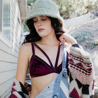 Crushed Velvet Bralette-Leto Accessories-[option4]-[option5]-[option6]-[option7]-[option8]-Shop-Boutique-Clothing-for-Women-Online