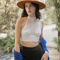 High Neck Mesh Choker Bralette-Leto Accessories-[option4]-[option5]-[option6]-[option7]-[option8]-Shop-Boutique-Clothing-for-Women-Online