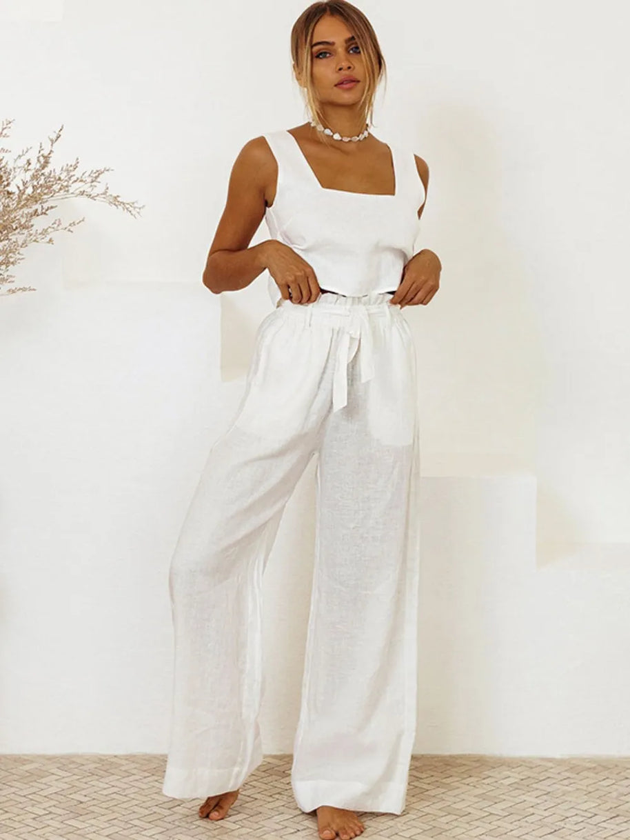 Square Neck Sleeveless Top and Pants Set-Sets-Trendsi-[option4]-[option5]-[option6]-[option7]-[option8]-Shop-Boutique-Clothing-for-Women-Online