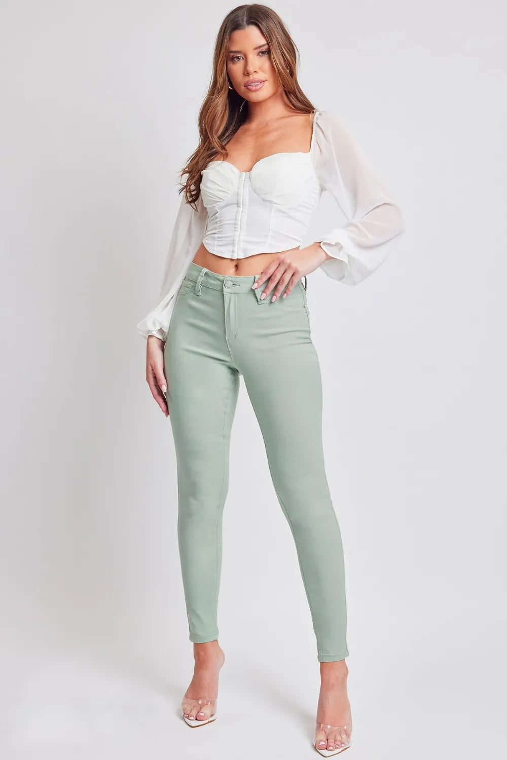 YMI Jeanswear Hyperstretch Mid-Rise Skinny Jeans-Jeans-Trendsi-[option4]-[option5]-[option6]-[option7]-[option8]-Shop-Boutique-Clothing-for-Women-Online