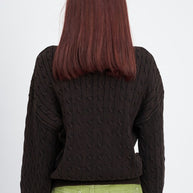 CABLE KNIT TOP WITH BUBBLE SLEEVES-Emory Park-[option4]-[option5]-[option6]-[option7]-[option8]-Shop-Boutique-Clothing-for-Women-Online