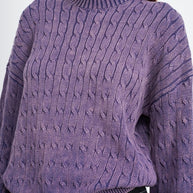 CABLE KNIT TOP WITH BUBBLE SLEEVES-Emory Park-[option4]-[option5]-[option6]-[option7]-[option8]-Shop-Boutique-Clothing-for-Women-Online