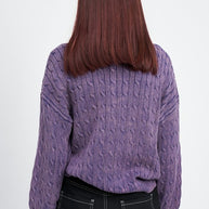 CABLE KNIT TOP WITH BUBBLE SLEEVES-Emory Park-[option4]-[option5]-[option6]-[option7]-[option8]-Shop-Boutique-Clothing-for-Women-Online