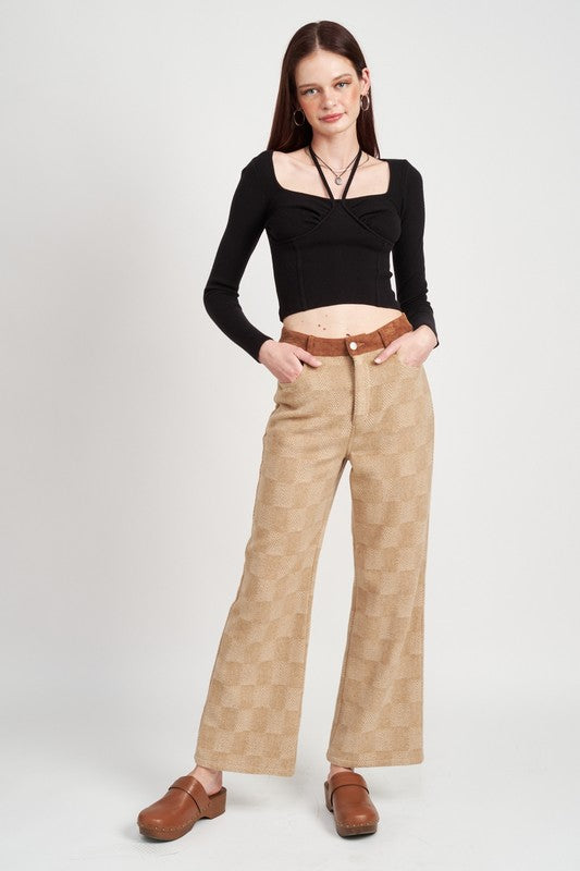 PLAID WIDE LEG PANTS-Emory Park-[option4]-[option5]-[option6]-[option7]-[option8]-Shop-Boutique-Clothing-for-Women-Online