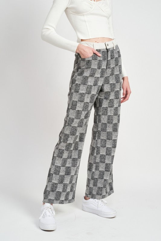 PLAID WIDE LEG PANTS-Emory Park-[option4]-[option5]-[option6]-[option7]-[option8]-Shop-Boutique-Clothing-for-Women-Online
