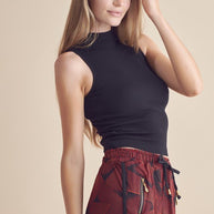 Always Classy Ribbed Mock Neck Tank-Yelete-[option4]-[option5]-[option6]-[option7]-[option8]-Shop-Boutique-Clothing-for-Women-Online