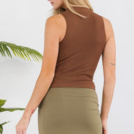 Always Classy Ribbed Mock Neck Tank-Yelete-[option4]-[option5]-[option6]-[option7]-[option8]-Shop-Boutique-Clothing-for-Women-Online