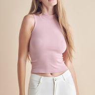 Always Classy Ribbed Mock Neck Tank-Yelete-[option4]-[option5]-[option6]-[option7]-[option8]-Shop-Boutique-Clothing-for-Women-Online