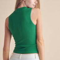 Always Classy Ribbed Mock Neck Tank-Yelete-[option4]-[option5]-[option6]-[option7]-[option8]-Shop-Boutique-Clothing-for-Women-Online