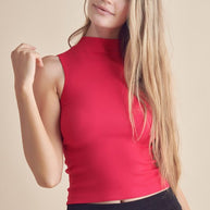 Always Classy Ribbed Mock Neck Tank-Yelete-[option4]-[option5]-[option6]-[option7]-[option8]-Shop-Boutique-Clothing-for-Women-Online