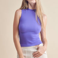 Always Classy Ribbed Mock Neck Tank-Yelete-[option4]-[option5]-[option6]-[option7]-[option8]-Shop-Boutique-Clothing-for-Women-Online