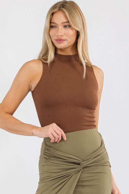 Always Classy Ribbed Mock Neck Tank-Yelete-[option4]-[option5]-[option6]-[option7]-[option8]-Shop-Boutique-Clothing-for-Women-Online