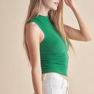 Always Classy Ribbed Mock Neck Tank-Yelete-[option4]-[option5]-[option6]-[option7]-[option8]-Shop-Boutique-Clothing-for-Women-Online
