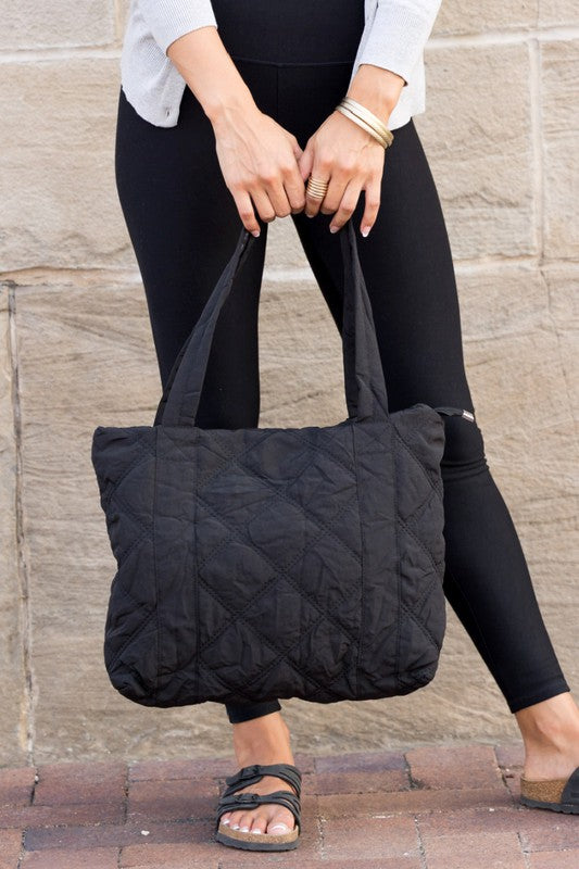 Quilted Tote-Aili's Corner-[option4]-[option5]-[option6]-[option7]-[option8]-Shop-Boutique-Clothing-for-Women-Online