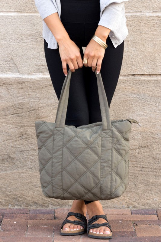 Quilted Tote-Aili's Corner-[option4]-[option5]-[option6]-[option7]-[option8]-Shop-Boutique-Clothing-for-Women-Online