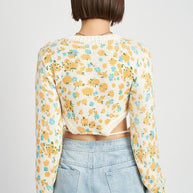 PRINTED SWEATER TOP WITH SIDE DRAWSTRINGS-Emory Park-[option4]-[option5]-[option6]-[option7]-[option8]-Shop-Boutique-Clothing-for-Women-Online