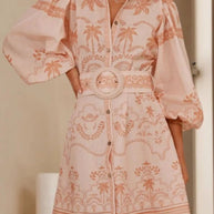Printed Button Down Shirt Dress with Belt-Dresses-Trendsi-[option4]-[option5]-[option6]-[option7]-[option8]-Shop-Boutique-Clothing-for-Women-Online