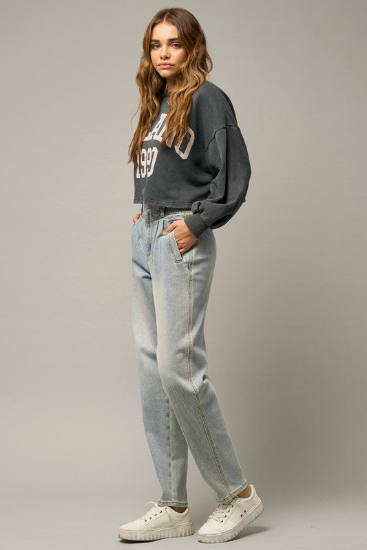 High Waisted Balloon Jeans-Denim Lab USA-[option4]-[option5]-[option6]-[option7]-[option8]-Shop-Boutique-Clothing-for-Women-Online