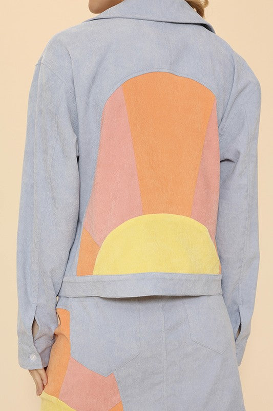 Corduroy sunburst jacket-Miss Sparkling-[option4]-[option5]-[option6]-[option7]-[option8]-Shop-Boutique-Clothing-for-Women-Online