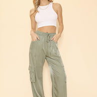 Satin wide leg cargo pants-Miss Sparkling-[option4]-[option5]-[option6]-[option7]-[option8]-Shop-Boutique-Clothing-for-Women-Online
