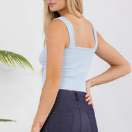 Seamless Textured Crop Tank-Yelete-[option4]-[option5]-[option6]-[option7]-[option8]-Shop-Boutique-Clothing-for-Women-Online