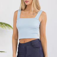 Seamless Textured Crop Tank-Yelete-[option4]-[option5]-[option6]-[option7]-[option8]-Shop-Boutique-Clothing-for-Women-Online