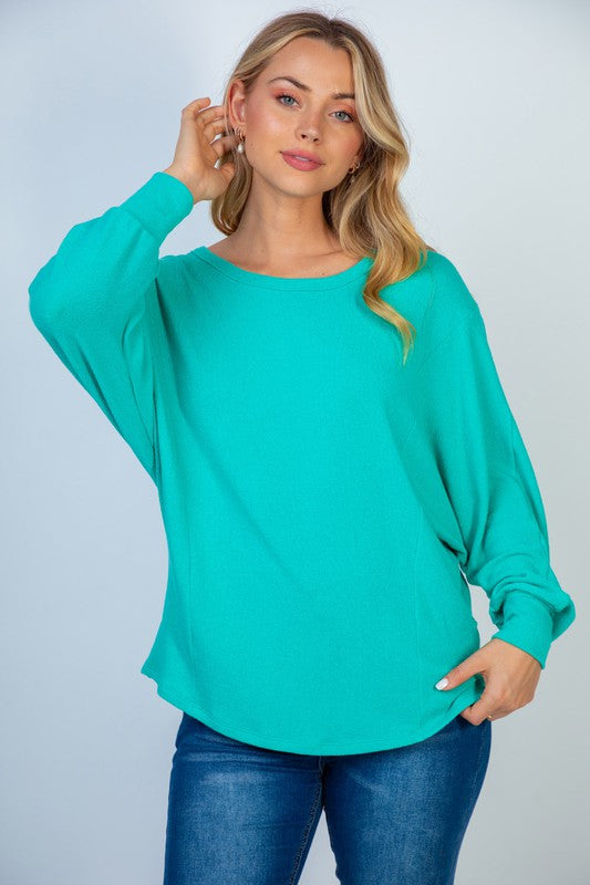 Gauze Knit Top with Cross Over Back in Seafoam-Womens-Ave Shops-[option4]-[option5]-[option6]-[option7]-[option8]-Shop-Boutique-Clothing-for-Women-Online