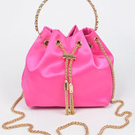 Satin Top Handle Bucket Clutch Bag-Artini Accessories-[option4]-[option5]-[option6]-[option7]-[option8]-Shop-Boutique-Clothing-for-Women-Online