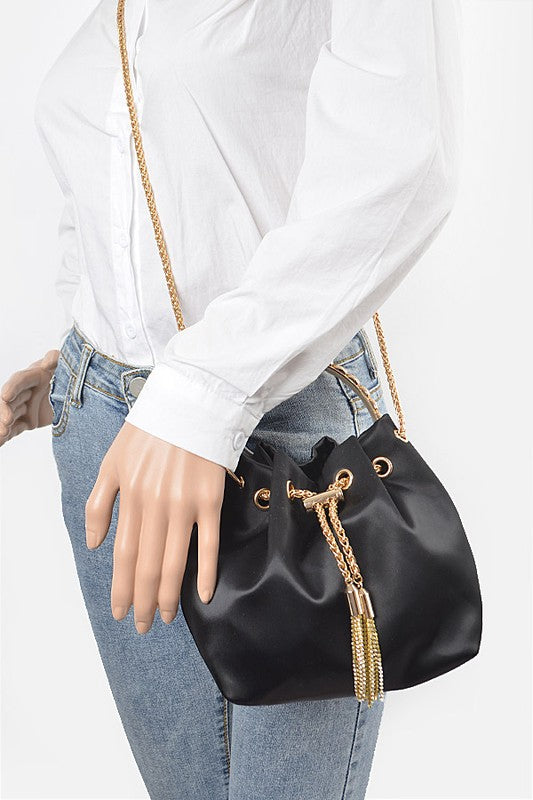 Satin Top Handle Bucket Clutch Bag-Artini Accessories-[option4]-[option5]-[option6]-[option7]-[option8]-Shop-Boutique-Clothing-for-Women-Online