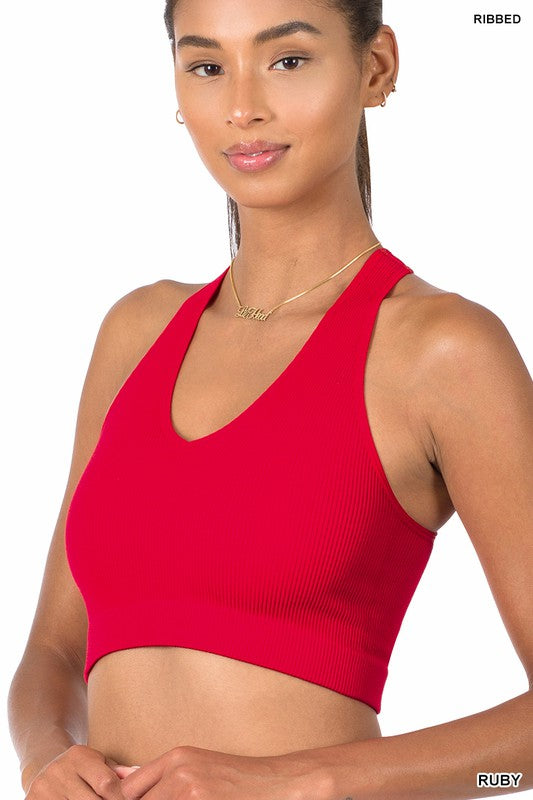 Zenana Ribbed Cropped Racerback Tank Top-ZENANA-[option4]-[option5]-[option6]-[option7]-[option8]-Shop-Boutique-Clothing-for-Women-Online