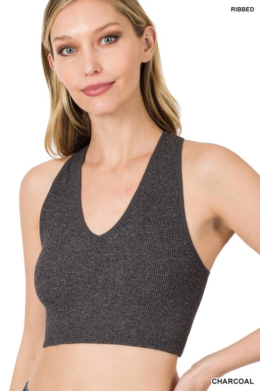 Zenana Ribbed Cropped Racerback Tank Top-ZENANA-CHARCOAL-S/M-[option4]-[option5]-[option6]-[option7]-[option8]-Shop-Boutique-Clothing-for-Women-Online